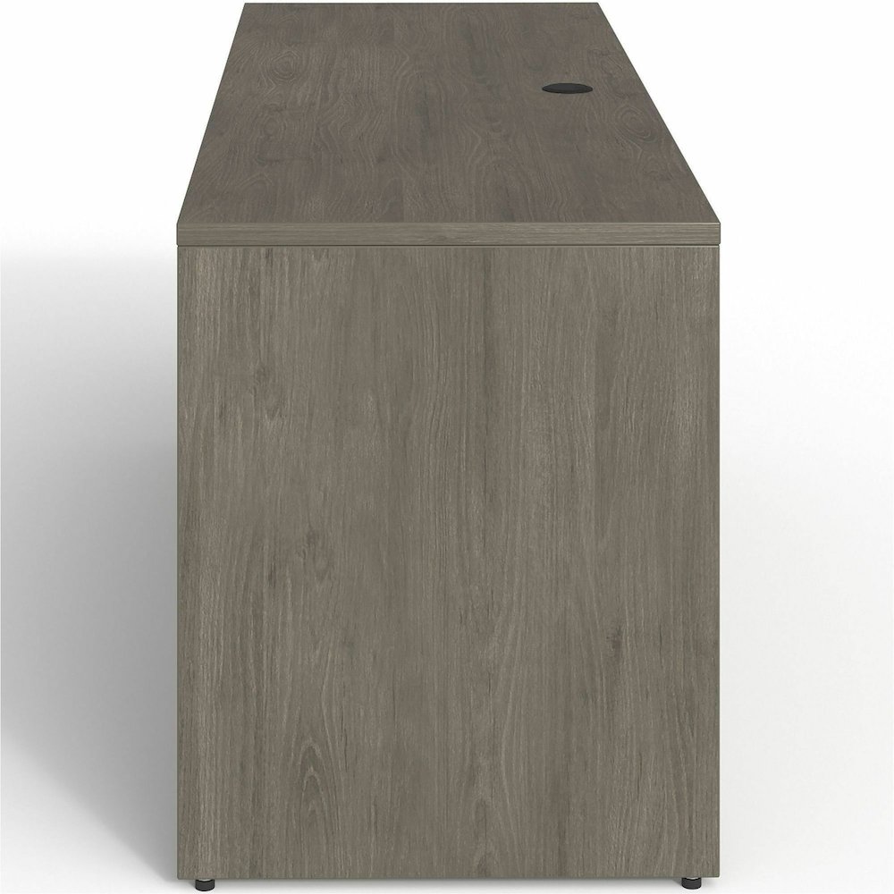 Lorell Prominence 2.0 Left-Pedestal Credenza - Rectangle - 29" Height x 66" Width x 24" Depth, 1" Thickness Top - Total Drawer(s): 2 - Single Pedestal on Left Side - Band Edge - Material: Particleboar. Picture 12