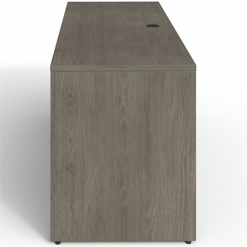 Lorell Prominence 2.0 Right-Pedestal Credenza - Rectangle - 29" Height x 72" Width x 24" Depth, 1" Thickness Top - Total Drawer(s): 2 - Single Pedestal on Right Side - Band Edge - Material: Particlebo. Picture 10