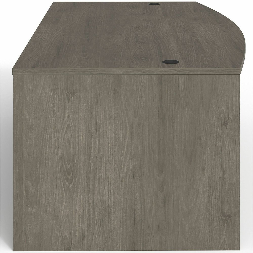 Lorell Prominence 2.0 Bowfront Right-Pedestal Desk - Rectangle - 29" Height x 72" Width x 42" Depth, 1" Thickness Top - Total Drawer(s): 3 - Double Pedestal on Right Side - Band Edge - Material: Parti. Picture 12