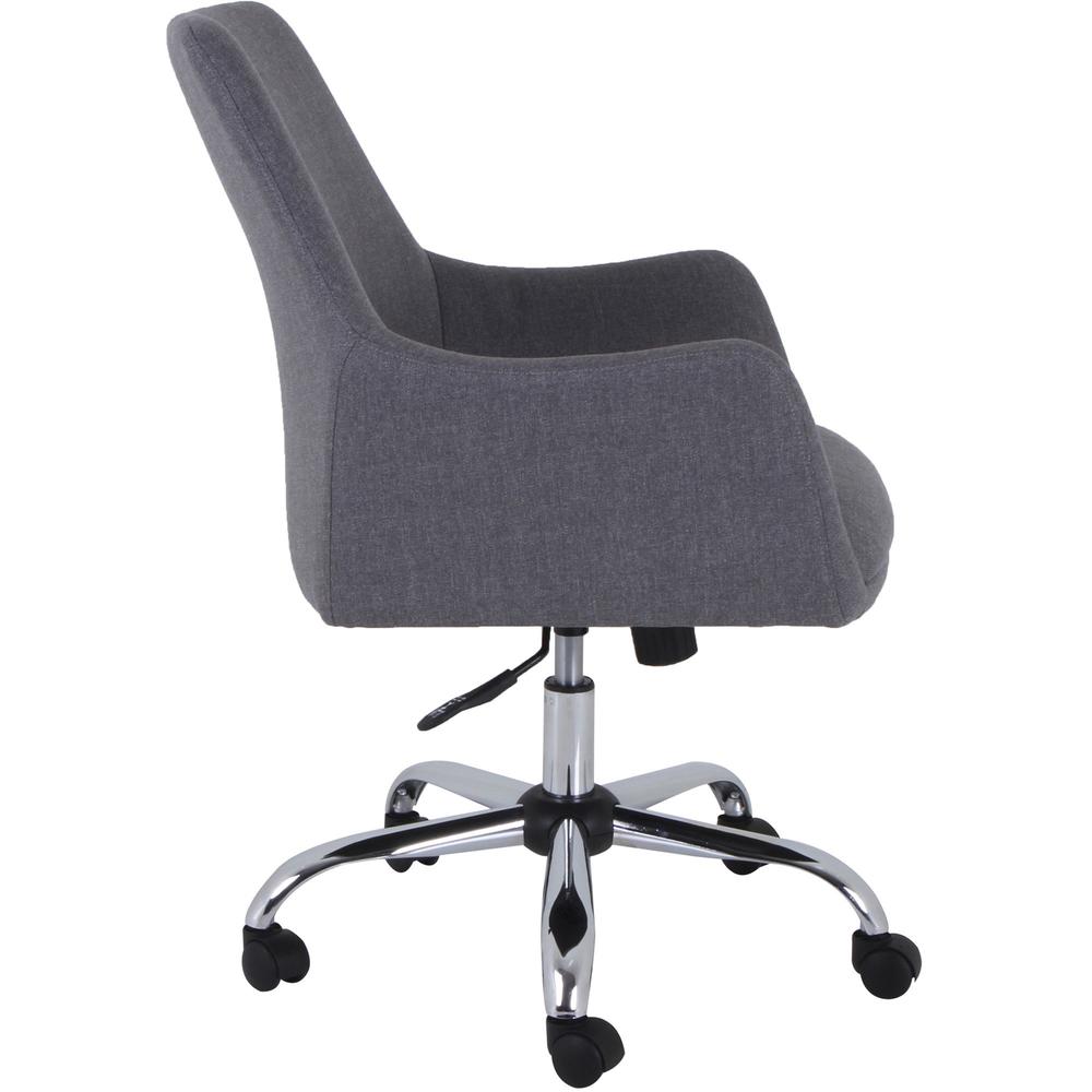 Lorell Mid-century Modern Flannel Guest Chair - Gray - 1 Each. Picture 12
