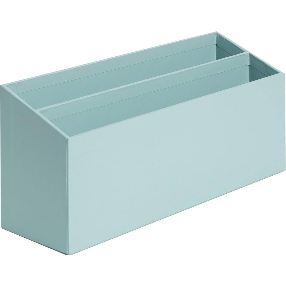 U Brands 4-Piece Desk Organization Set - Desktop - Paper Wrapped - Teal - Chipboard, Paper - 1 Each. Picture 8