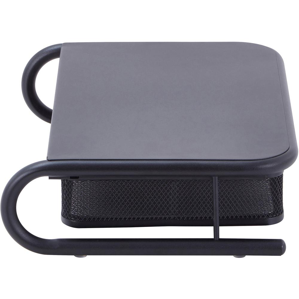 Lorell Mesh Wire Monitor Stand - Desktop - Powder Coated - Steel - Black. Picture 6