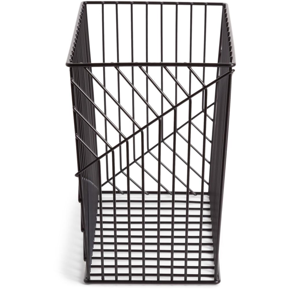 U Brands Vena Desk Organization Collection Hanging File Basket - 9.50" Height x 6.80" Width x 12.40" Length - Black - Metal - 1 Each. Picture 3