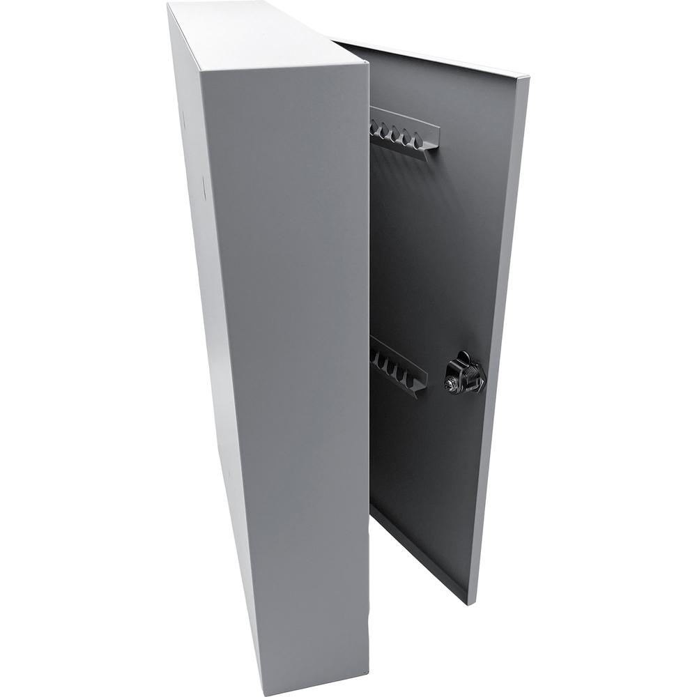 Huron Slotted Heavy-duty Key Cabinet - Keyhole Slot, Heavy Duty, Durable - Gray - Steel. Picture 6