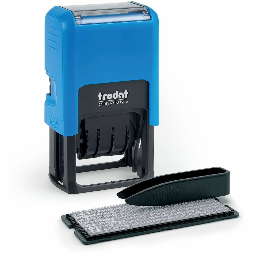 Trodat Do-it-Yourself Date Stamp - Date Stamp - 2 Characters/Line - 1" Impression Width x 1.63" Impression Length - 10000 Impression(s) - Assorted - Recycled - 1 Each. Picture 9
