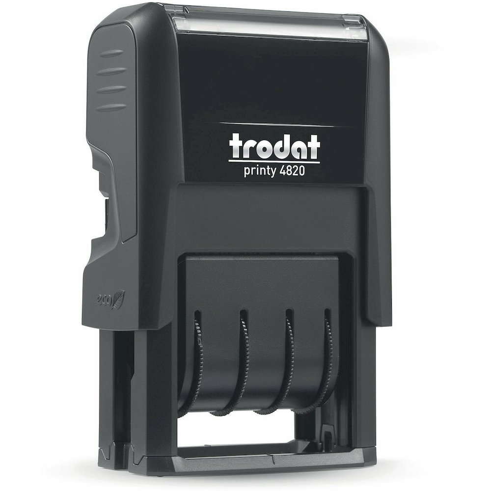 Trodat Date Only Stamp - Date Stamp - 0.38" Impression Width x 1.62" Impression Length - 10000 Impression(s) - Black - Recycled - 1 Each. Picture 15