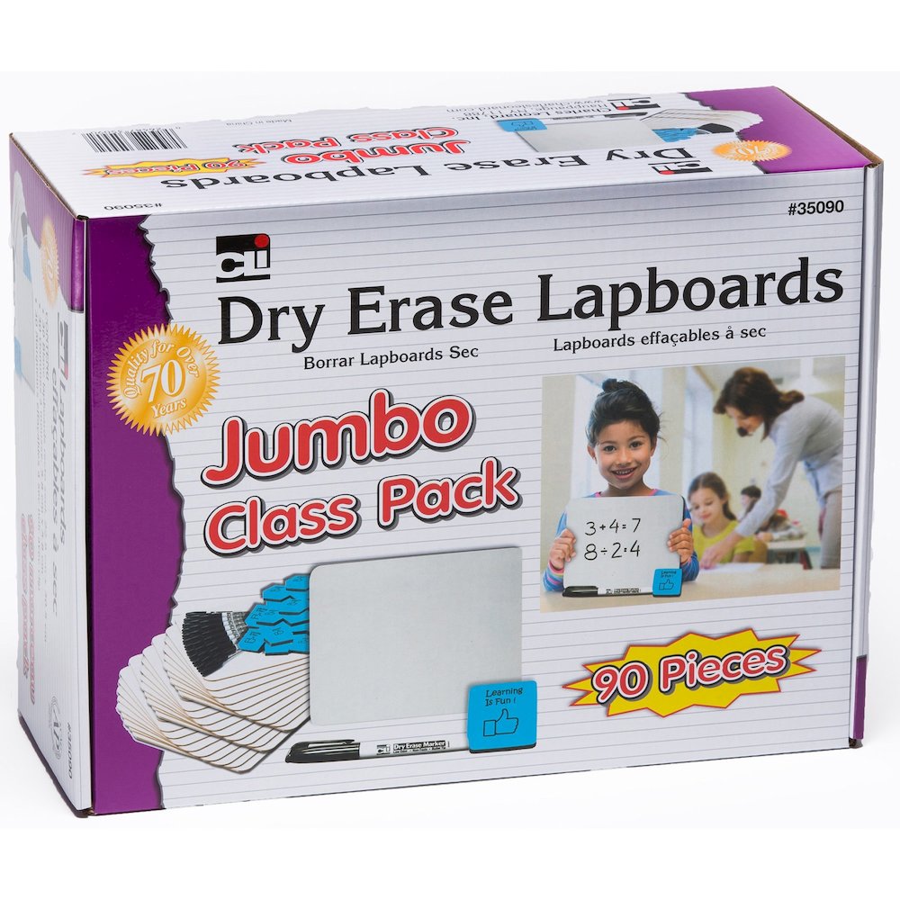 Charles Leonard Lapboard Classpack - 12" (1 ft) Width x 9" (0.8 ft) Height - White Masonite Surface - Lap - 30 / Set. Picture 8