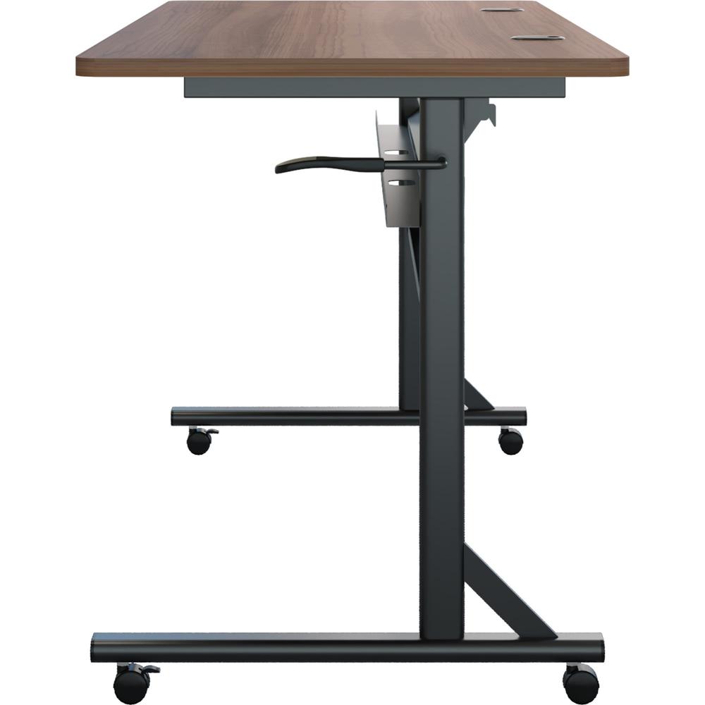 Lorell Shift 2.0 Flip and Nesting Mobile Table - Laminated Rectangle Top - 198 lb Capacity - 60" Table Top Length x 24" Table Top Width x 1" Table Top Thickness - 29.50" Height - Assembly Required - W. Picture 9