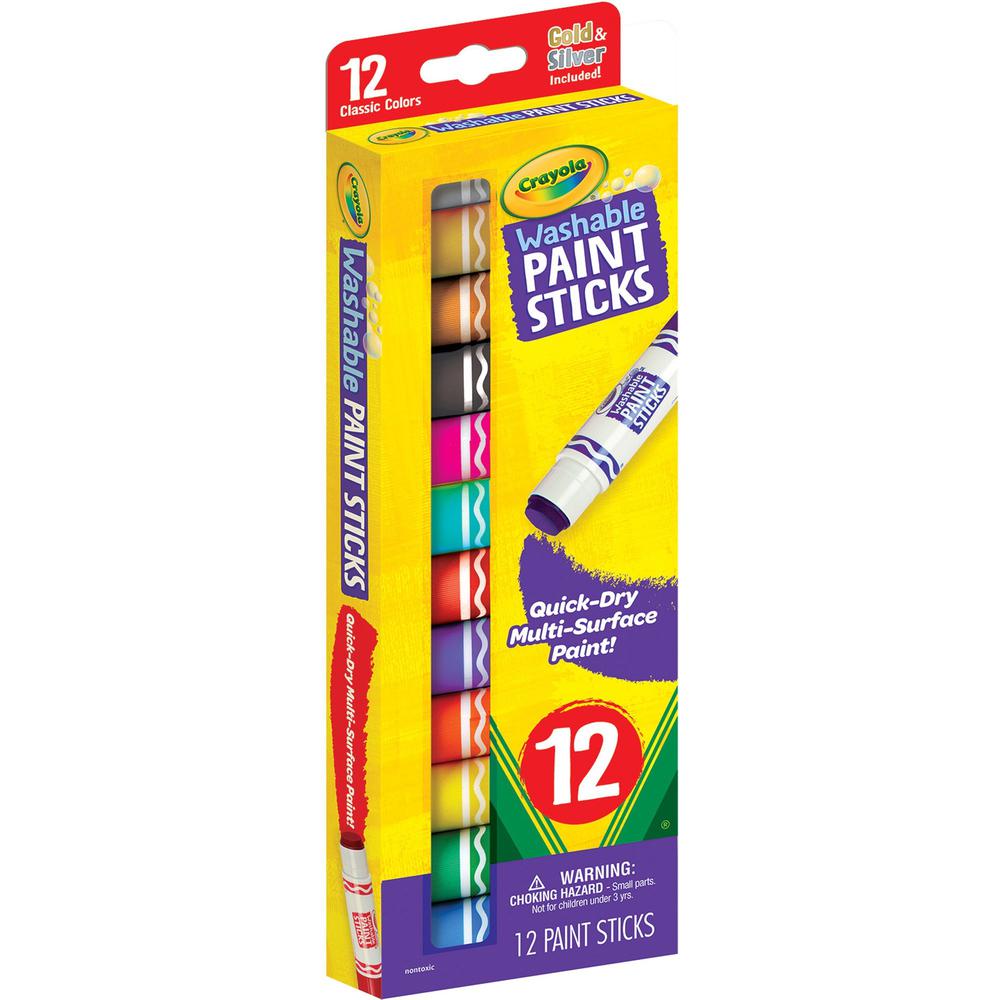 Crayola Project Quick-Dry Paint Sticks - Stick - 1 Pack - Multicolor Crayola Project Quick-Dry Paint Sticks - Stick - 1 Pack - Multicolor