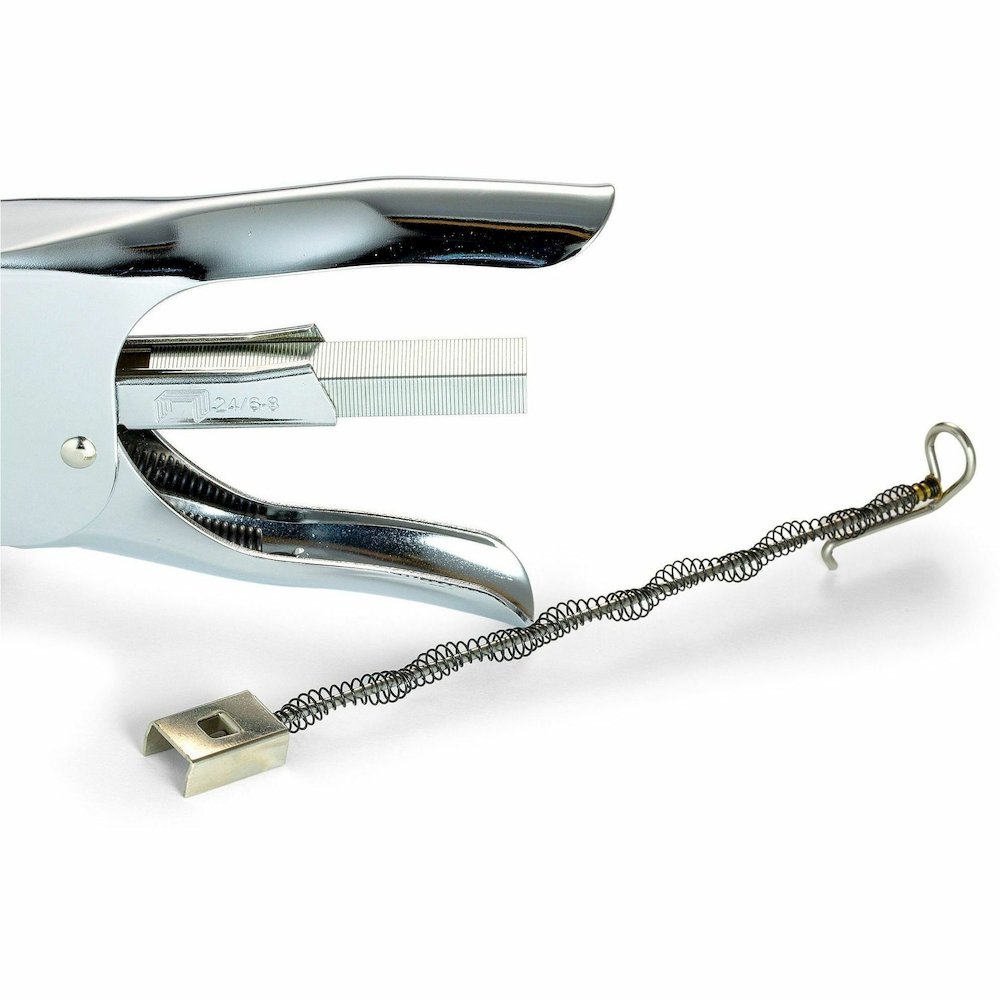 Officemate Plier Stapler - Staple Size: 0.25" , 0.31" - Rear Loading - Silver - Metal - 1 Each. Picture 9