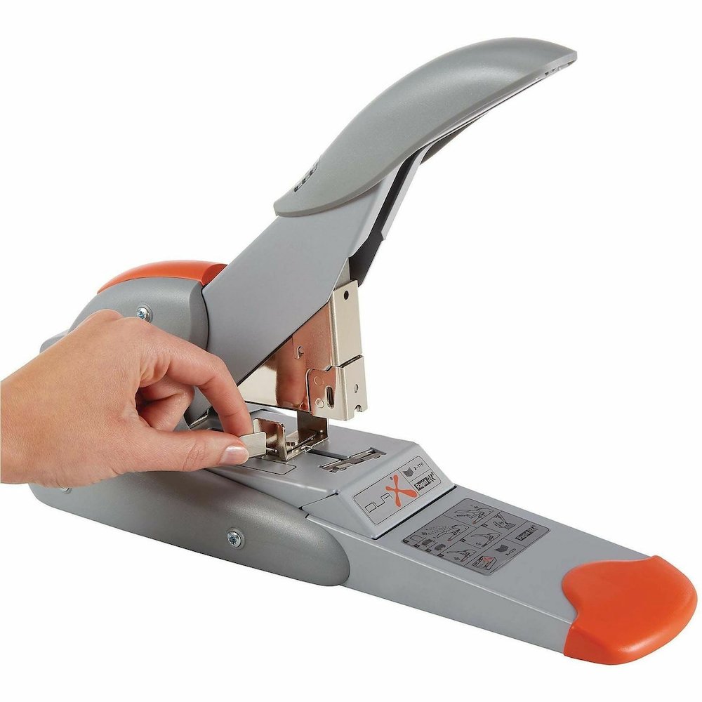 Rapid DUAX Heavy Duty Stapler - Staples Upto 170 Sheet - Holds Upto 400 Staple - Silver, Orange - Metal - 1 Each. Picture 10
