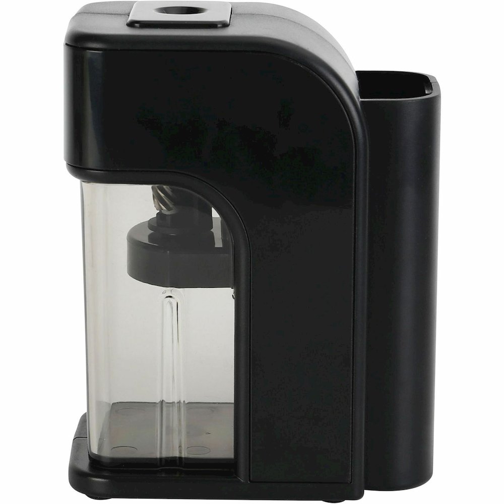 Business Source Electric Pencil Sharpener - Helical - AC Adapter, DC Adapter Powered - Black - 1 Each. Picture 12