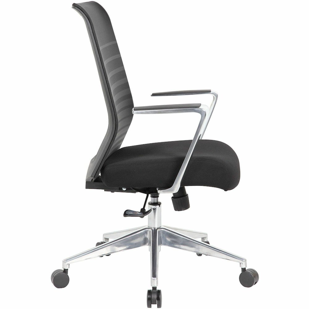 Lorell Horizontal Mesh High-Back Conference Chair - Black Seat Color - Fabric, Molded Foam Seat Material - Mesh Back Material - High Back - 1 Each. Picture 11
