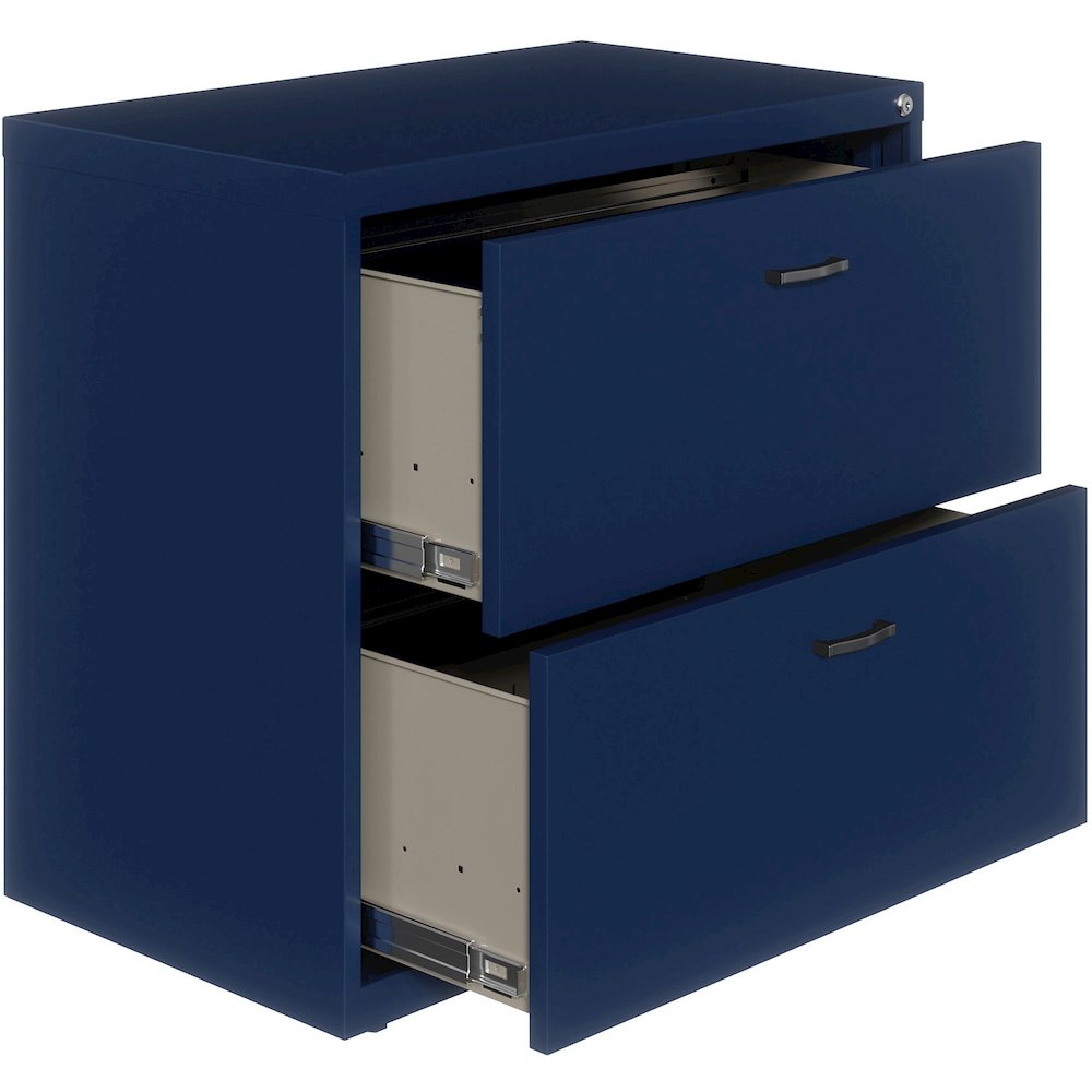 NuSparc 2-Drawer Lateral File - 30" Width x 17.6" Depth x 27.7" Height - 2 x Drawer(s) for File - Letter - Lateral - Interlocking, Anti-tip, Ball Bearing Slide, Ball-bearing Suspension, Removable Lock. Picture 9