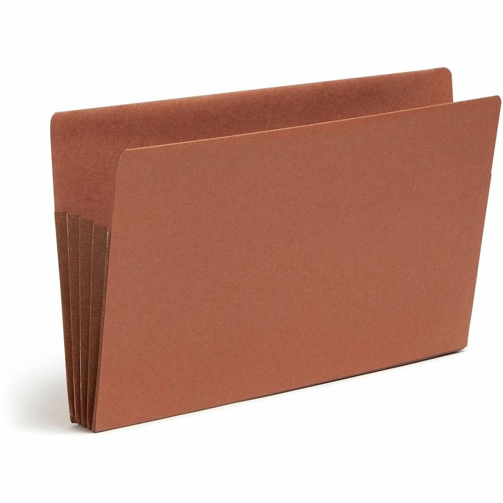 Smead TUFF Straight Tab Cut Legal Yes File Pocket - 8 1/2" x 14" - 3 1/2" Expansion - 16.5 pt. - 2 Plys - Redrope - Rip Resistant, Tear Resistant, Reinforced Tab, Heavyweight Cover - 30% Recycled - 10. Picture 10