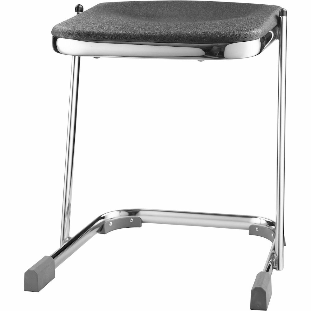 National Public Seating 6600 Series Elephant Z-Stool - Black Seat Color - Polypropylene Seat Material - Chrome Frame Color - Steel Frame Material - Sled, U-Style Base - Thermoplastic Polyurethane (TPU. Picture 12