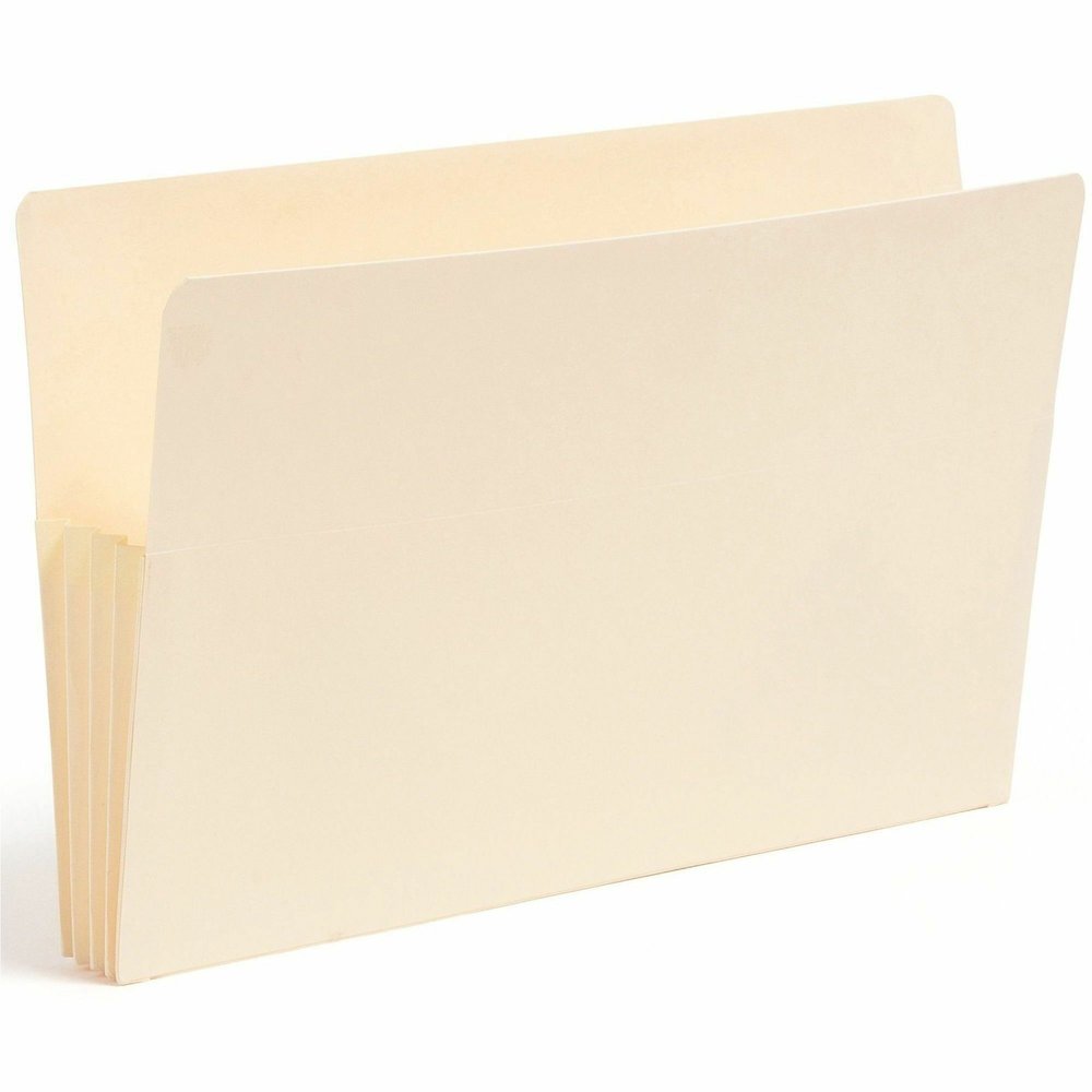 Smead Straight Tab Cut Legal Recycled File Pocket - 8 1/2" x 14" - 3 1/2" Expansion - 2 Plys - Manila - Tear Proof - 10% Recycled - 25 / Box. Picture 9