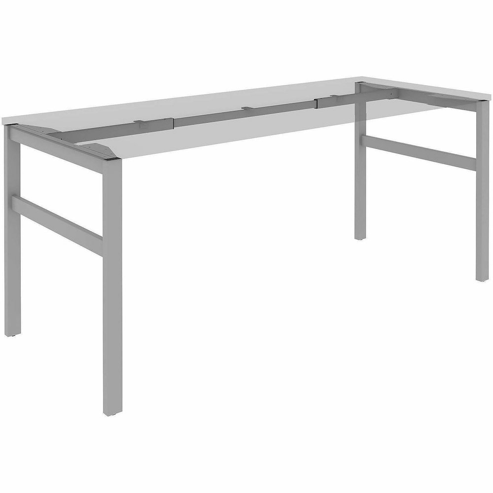 Lorell Table Base - Powder Coated H-shaped, Silver Base - 28.50" Height x 71.60" Width x 29.10" Depth - Metal Base Material - 1 Each. Picture 13