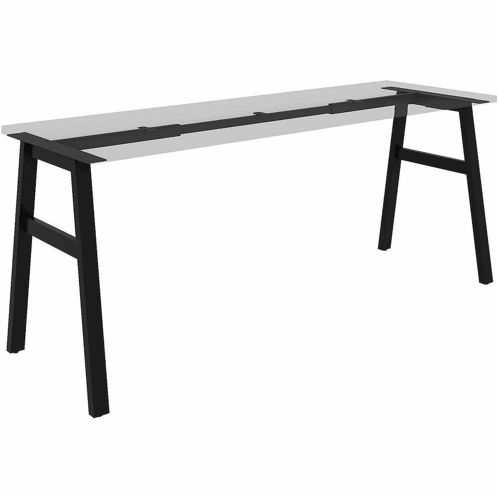 Lorell Table Base - Powder Coated A-shaped, Black Base - 28.50" Height x 71.60" Width x 23.20" Depth - Metal Base Material - 1 Each. Picture 13