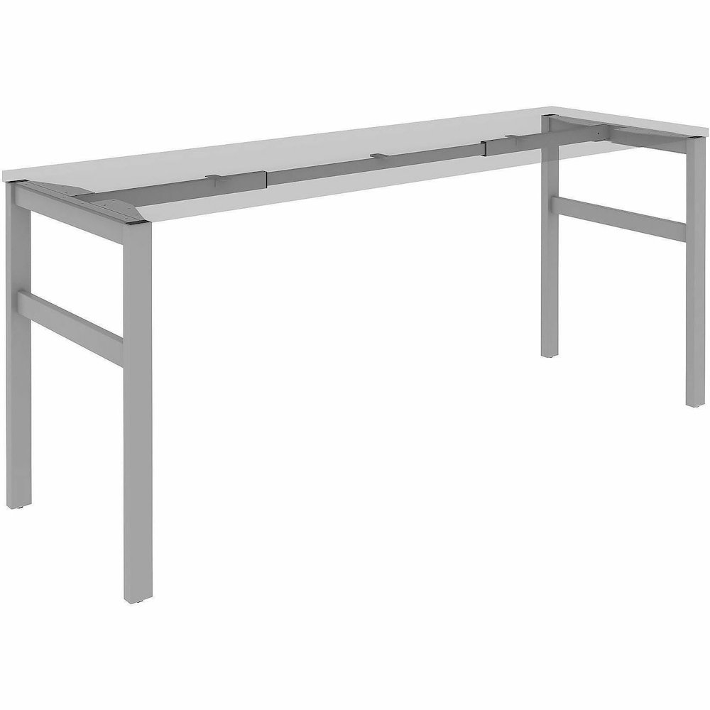 Lorell Table Base - Powder Coated H-shaped, Silver Base - 28.50" Height x 71.60" Width x 23.20" Depth - Metal Base Material - 1 Each. Picture 14