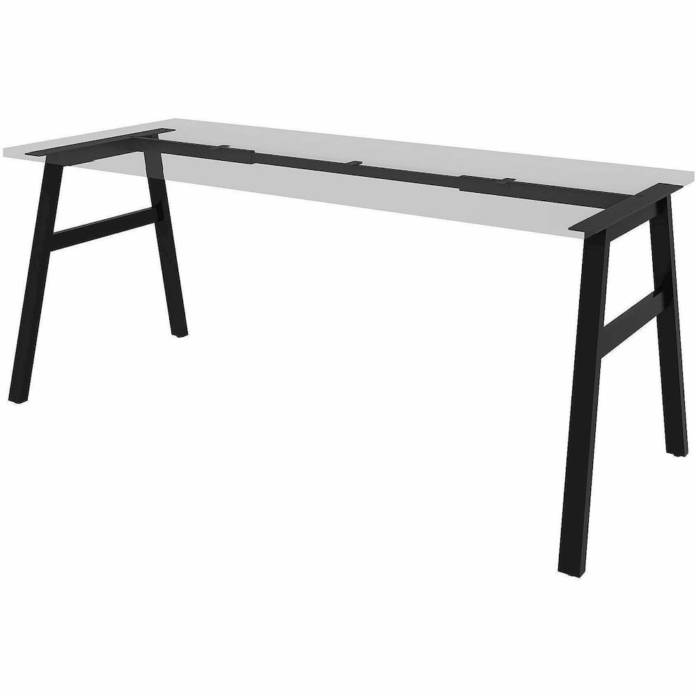 Lorell Table Base - Powder Coated A-shaped, Black Base - 28.50" Height x 71.60" Width x 29.10" Depth - Metal Base Material - 1 Each. Picture 13