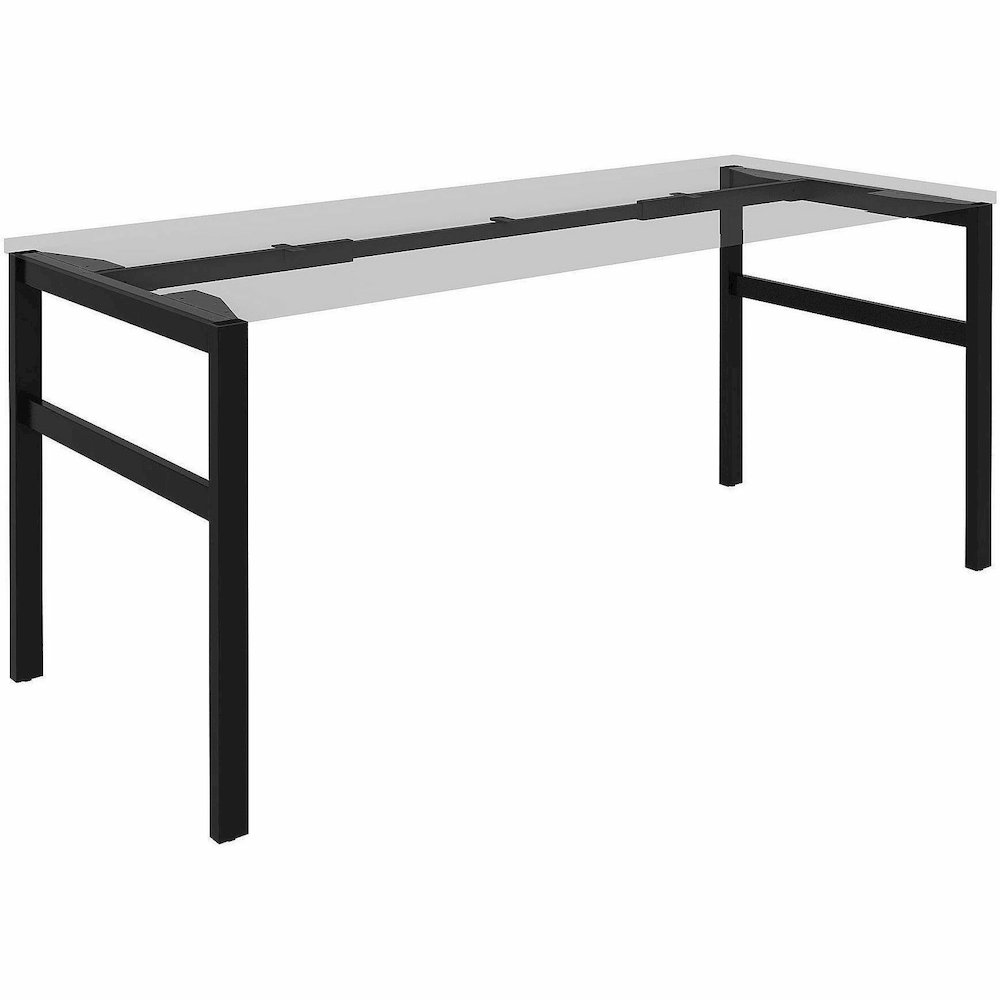 Lorell Table Base - Powder Coated H-shaped, Black Base - 28.50" Height x 71.60" Width x 29.10" Depth - Metal Base Material - 1 Each. Picture 12