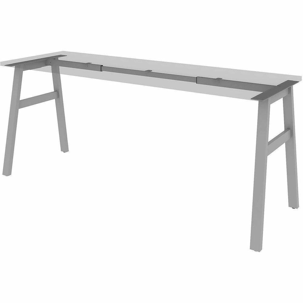 Lorell Table Base - Powder Coated A-shaped, Silver Base - 28.50" Height x 71.60" Width x 23.20" Depth - Metal Base Material - 1 Each. Picture 14