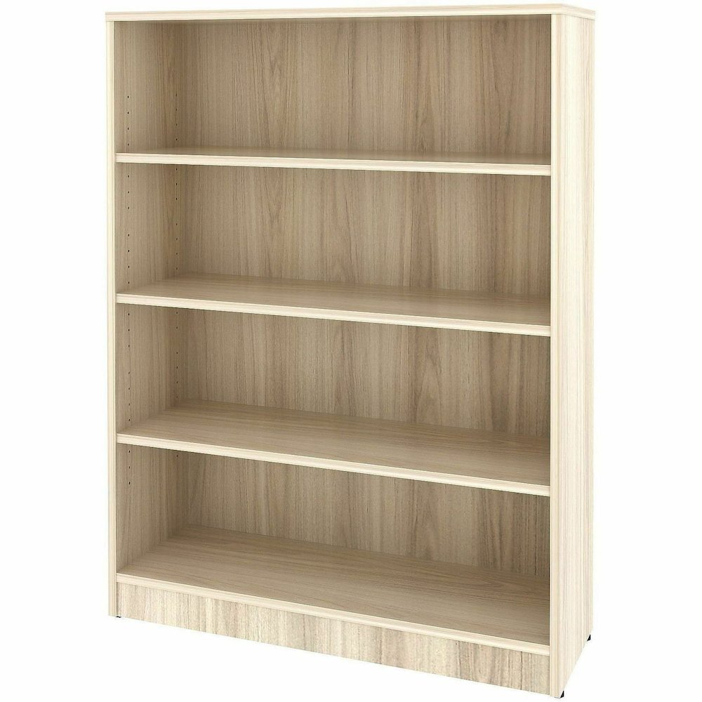 Lorell Sturdy 4-Shelf Bookcase - 4 x Shelf(ves) - Modern Elm - Assembly Required. Picture 11