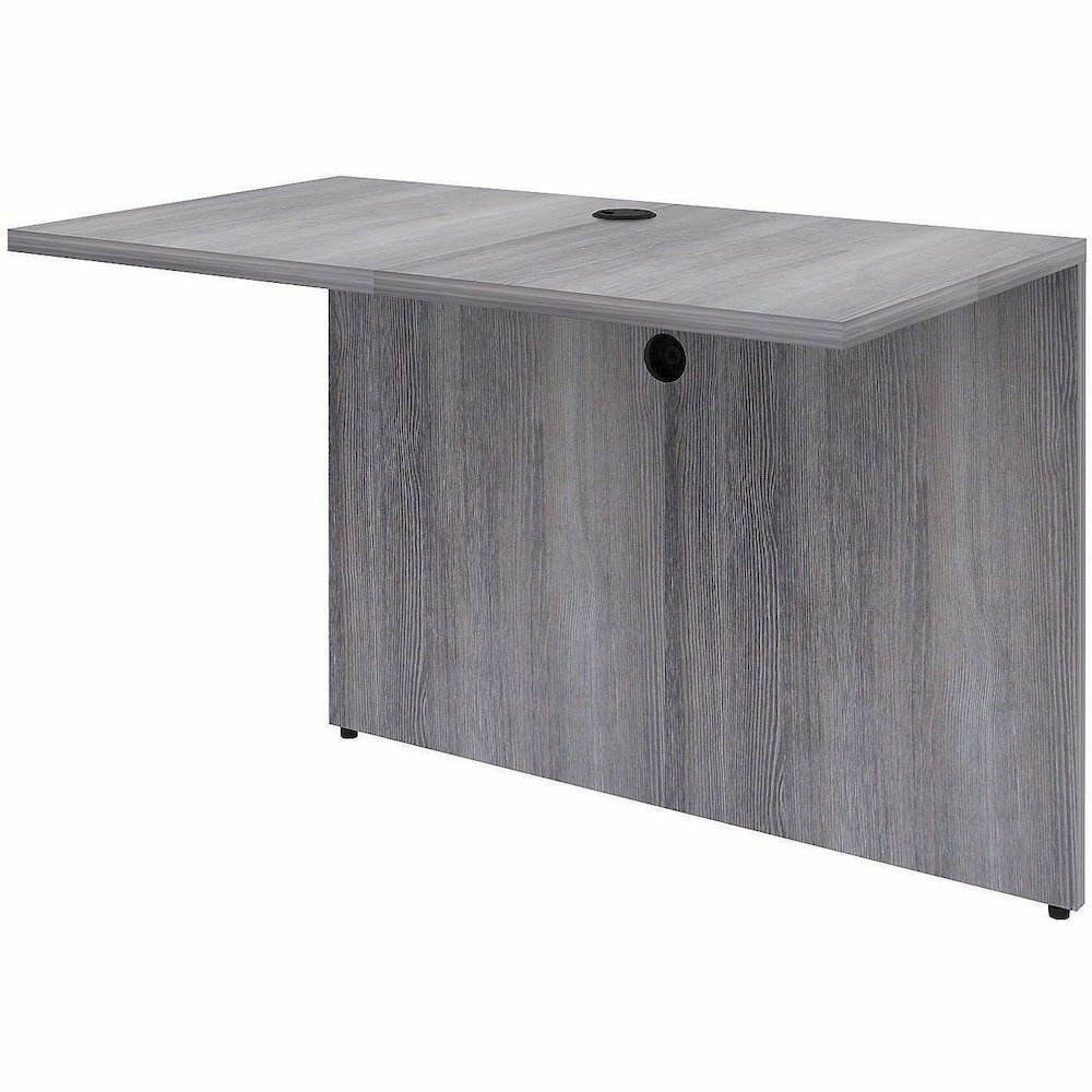 Lorell Weathered Charcoal Laminate Desking - 29.5" Height x 42" Width x 24" Depth, 1" Thickness Top - Finish: Weathered Charcoal - Weathered Charcoal, Laminate Table Top - Laminated, Cam Lock, Durable. Picture 12