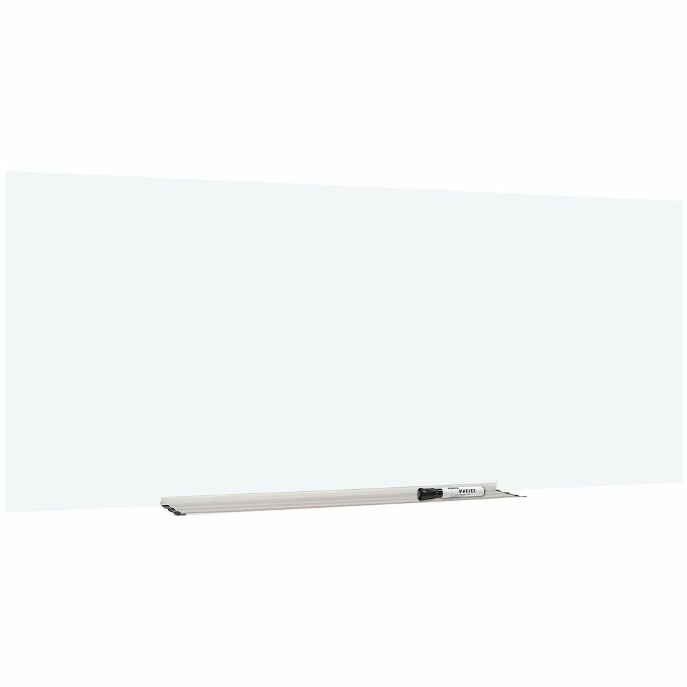 Lorell Magnetic Glass Board - 72" (6 ft) Width x 48" (4 ft) Height - White Glass Surface - Magnetic - Wipeable, Mark Resistant, Smudge Resistant - Assembly Required - 1 Each. Picture 8