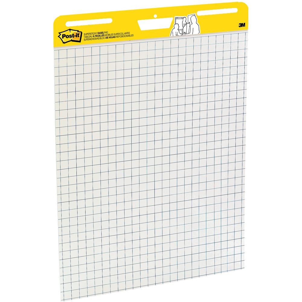 Post-it&reg; Self-Stick Easel Pad Value Pack - 30 Sheets - Stapled - Feint - Blue Margin - 18.50 lb Basis Weight - 25" x 30" - White Paper - Self-adhesive, Repositionable, Resist Bleed-through, Remova. Picture 5