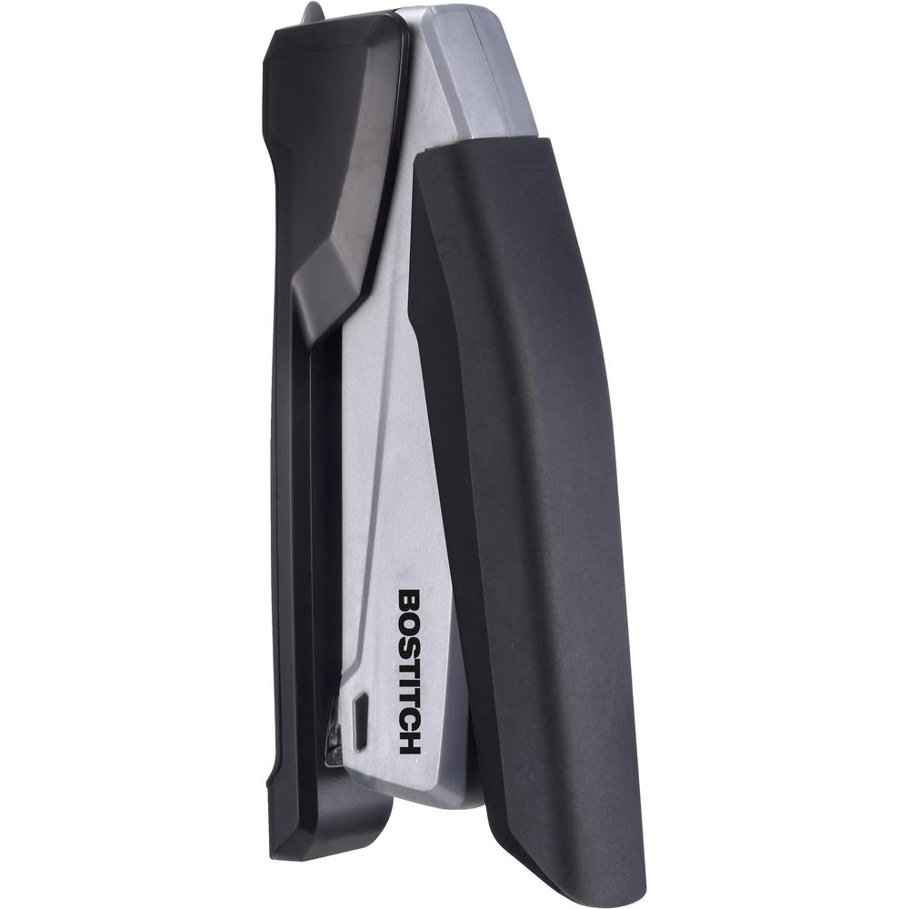 Bostitch InPower Spring-Powered Antimicrobial Desktop Stapler - Staples Upto 20 Sheet - Holds Upto 210 Staple - Full Strip - 4.50" Throat Depth - Silver, Black - Rubber - 1 Each. Picture 7