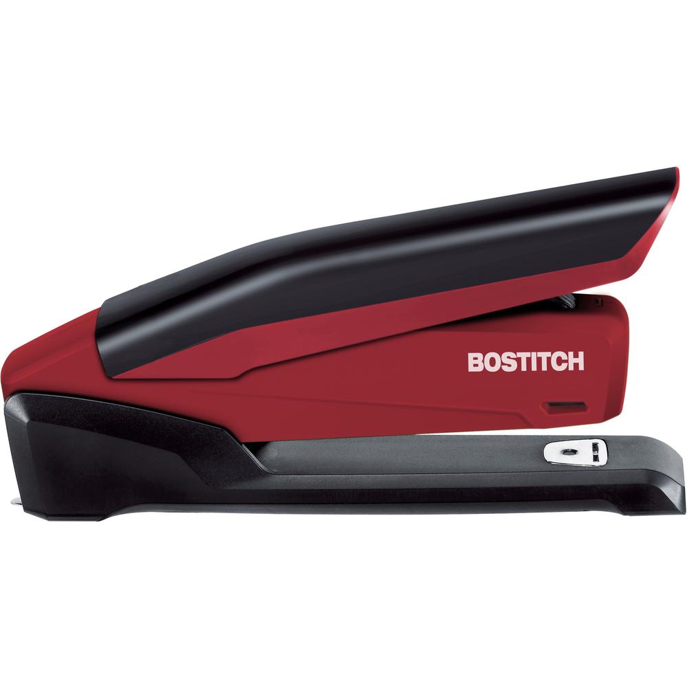 Bostitch InPower Spring-Powered Antimicrobial Desktop Stapler - Staples Upto 20 Sheet - Holds Upto 210 Staple - Full Strip - 4.50" Throat Depth - Red - Rubber - 1 Each. Picture 9
