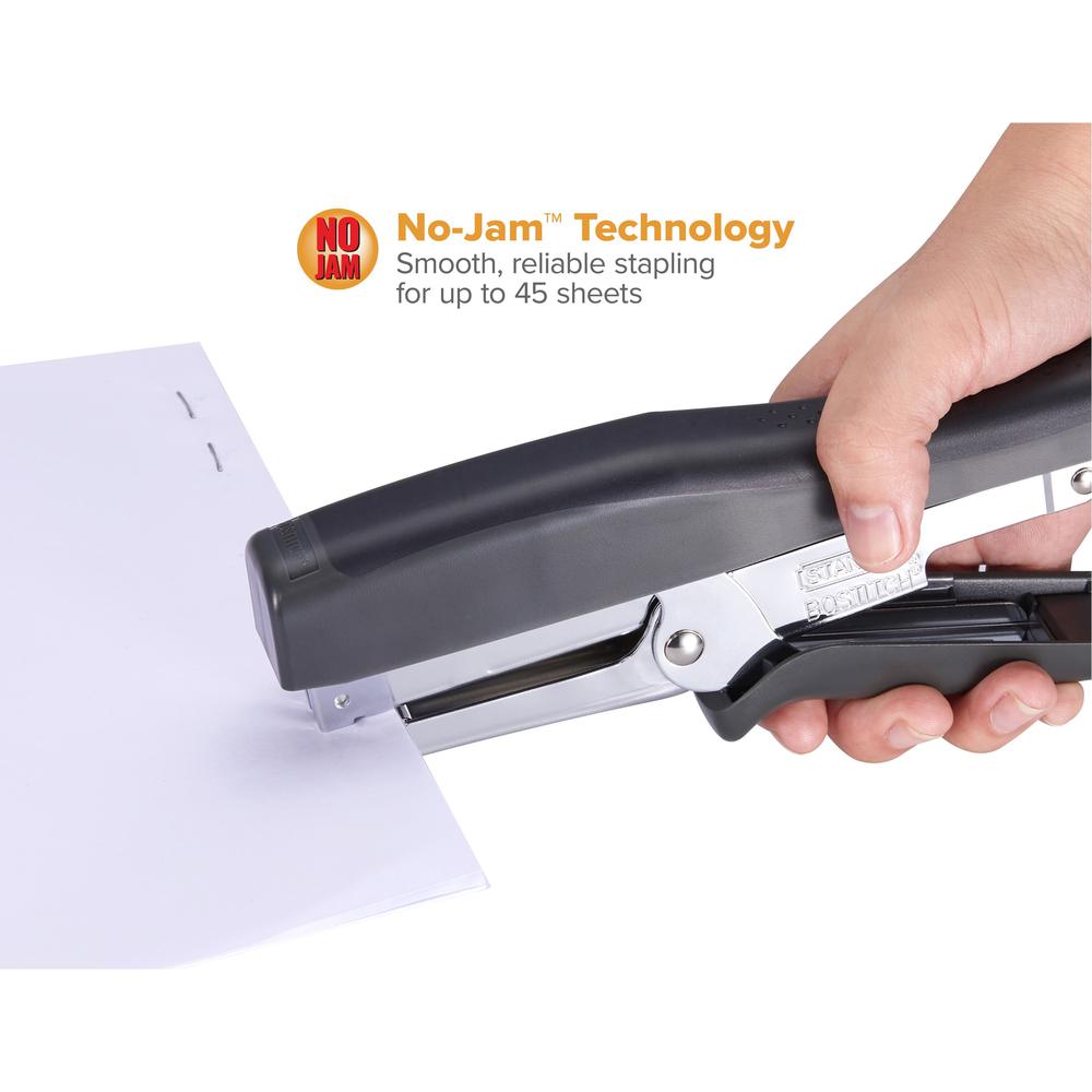 Bostitch B8 Xtreme Duty Plier Stapler - 45 of 20lb Paper Sheets Capacity - 210 Staple Capacity - Full Strip - 1/4" , 3/8" Staple Size - 1 Each - Black. Picture 4