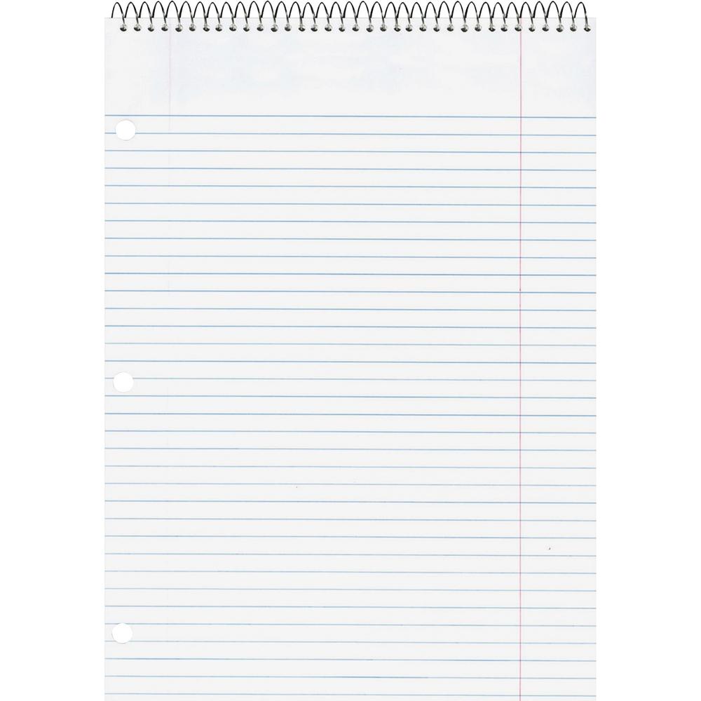 Rediform Porta-Desk 1-Subject Notebooks - 80 Sheets - Coilock - Ruled Margin - 8 1/2" x 11 1/2" - White Paper - AssortedPressboard Cover - Micro Perforated - 1 Each. Picture 7