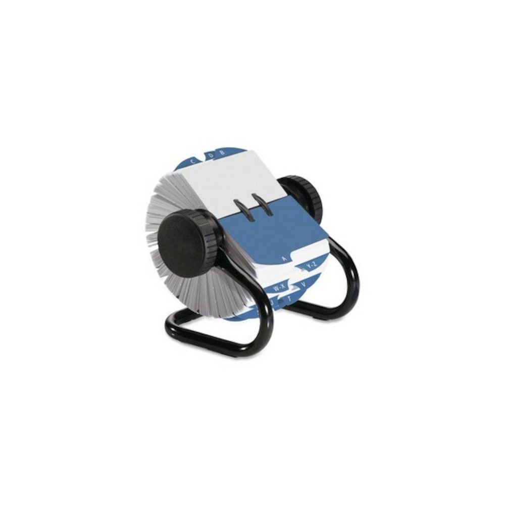 Rolodex Open Classic Rotary Files - 500 Card Capacity - For 2.25" x 4" Size Card - 24 A to Z Index Guide - Black - Metal. Picture 6