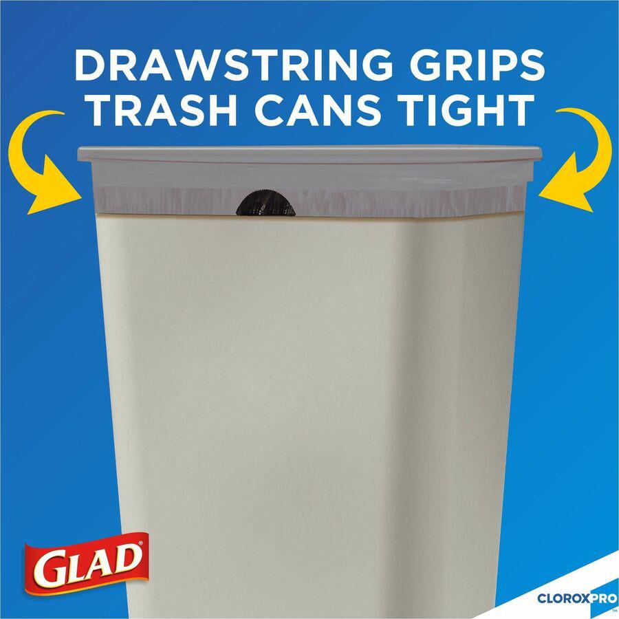 CloroxPro&trade; ForceFlex Tall Kitchen Drawstring Trash Bags - 13 gal Capacity - 24" Width x 25.13" Length - 90 mil (2286 Micron) Thickness - Gray - Plastic - 1/Box - 100 Per Box - Kitchen, Office, D. Picture 17