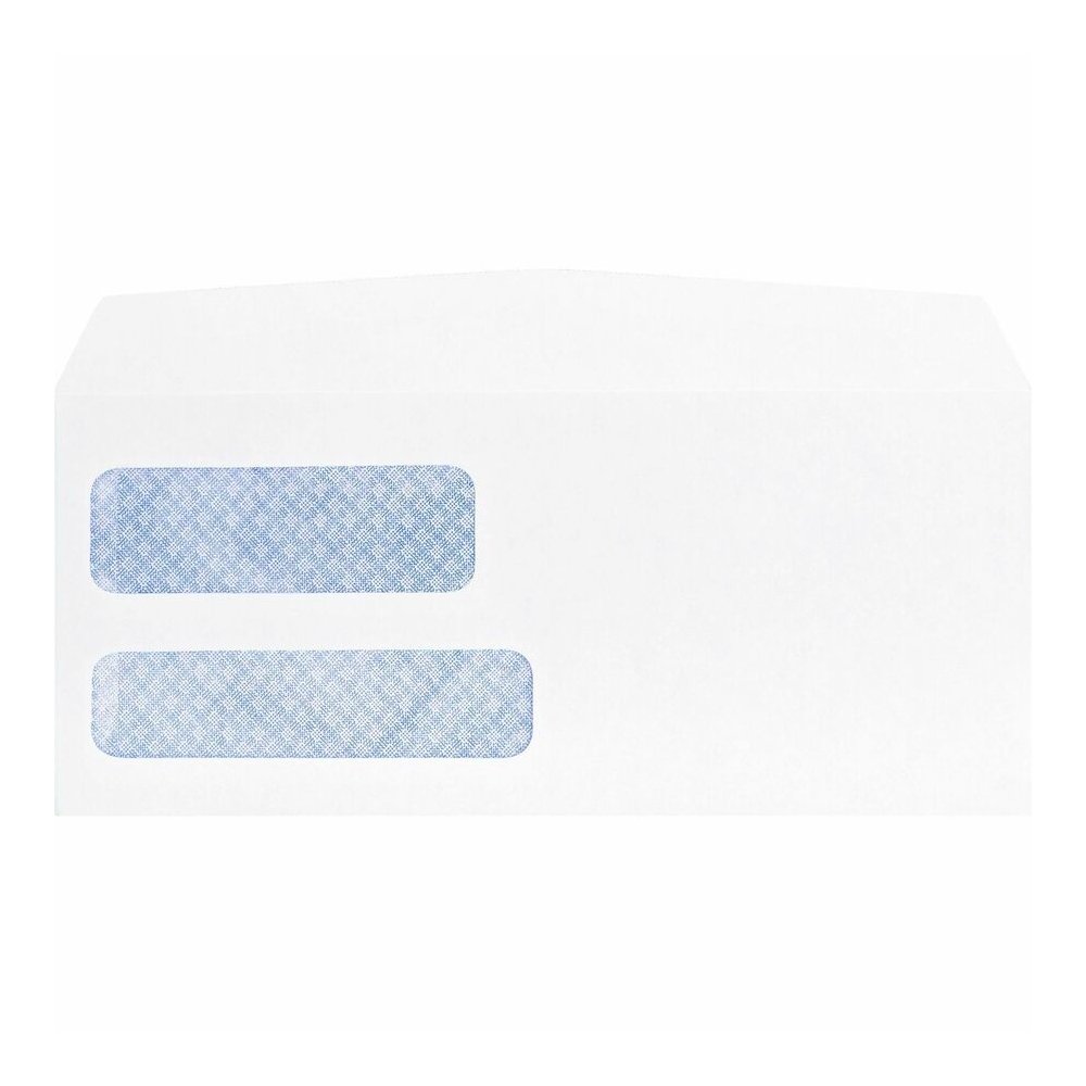 Business Source No. 9 Double Window Invoice Envelopes - Double Window - #9 - 8 7/8" Width x 3 7/8" Length - 24 lb - White - 500 / Box. Picture 14