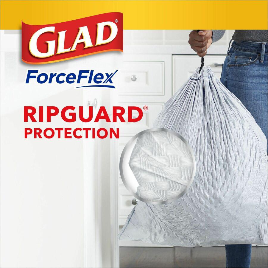 Glad ForceFlex Tall Kitchen Drawstring Trash Bags - Mediterranean Lavender with Febreze Freshness - 13 gal Capacity - 23.75" Width x 25.38" Length - 0.72 mil (18 Micron) Thickness - Drawstring Closure. Picture 20