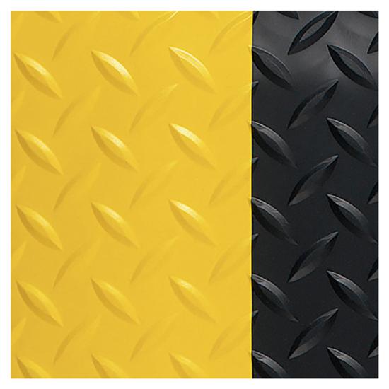 Genuine Joe Safe Step Anti-Fatigue Floor Mats - Warehouse, Factory - 12 ft Length x 36" Width x 0.552" Thickness - Black, Yellow - 1Each. Picture 7