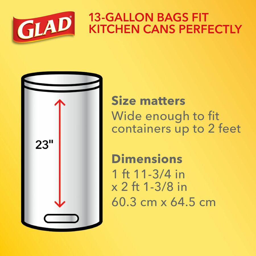 Glad ForceFlex Tall Kitchen Drawstring Trash Bags - Mediterranean Lavender with Febreze Freshness - 13 gal Capacity - 23.75" Width x 25.38" Length - 0.72 mil (18 Micron) Thickness - Drawstring Closure. Picture 21