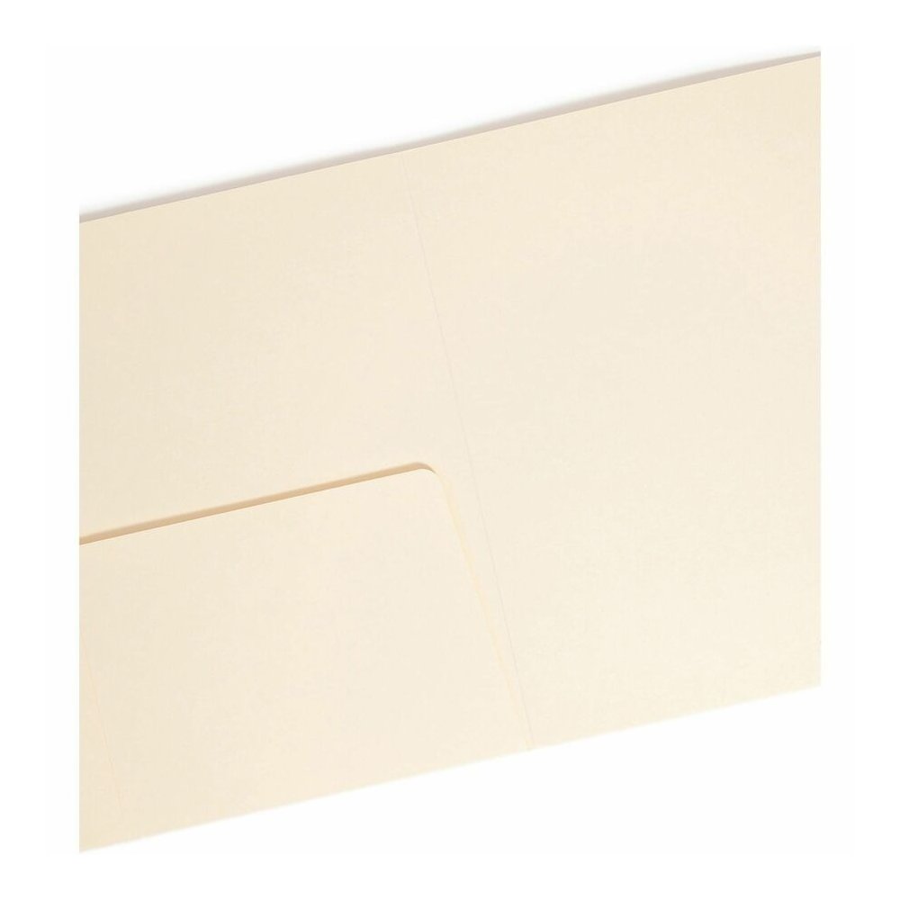 Smead Straight Tab Cut Letter Recycled Top Tab File Folder - 8 1/2" x 11" - Internal Pocket - 11 pt. - 2 Plys - Manila - Reinforced, Heavyweight - 10% Recycled - 50 / Box. Picture 11