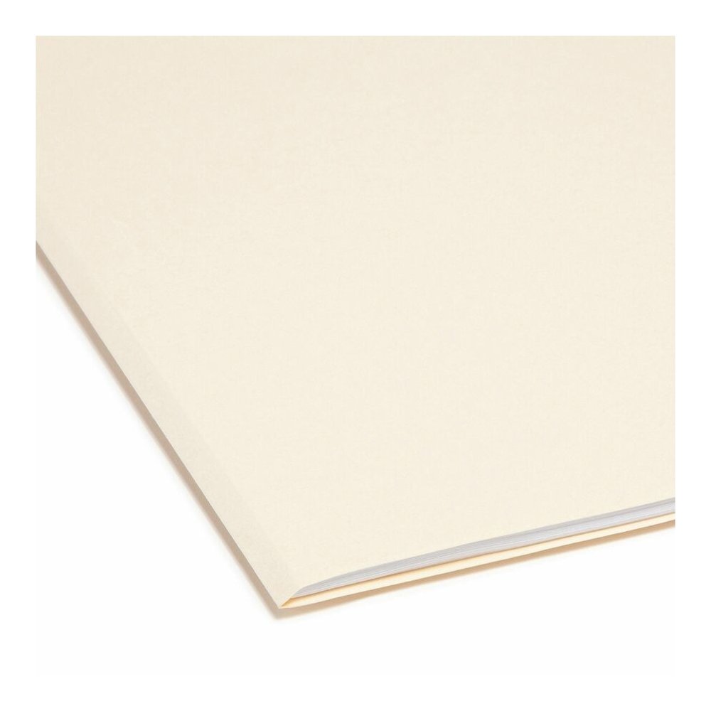Smead 1/2 Tab Cut Letter Recycled Top Tab File Folder - 8 1/2" x 11" - 3/4" Expansion - Top Tab Location - Assorted Tab Position - 11 pt. - 1 Plys - Manila - 10% Recycled - 100 / Box. Picture 9