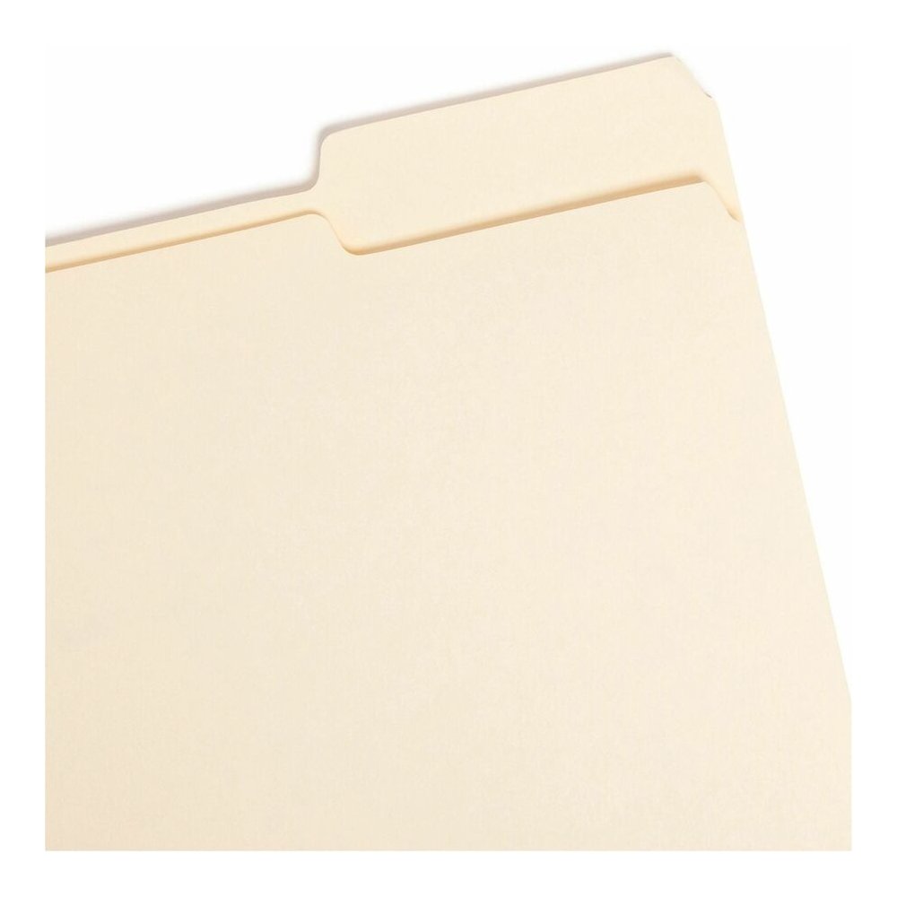 Smead 1/3 Tab Cut Letter Recycled Top Tab File Folder - 8 1/2" x 11" - 3/4" Expansion - Top Tab Location - Right Tab Position - 11 pt. - 1 Plys - Manila - 10% Recycled - 100 / Box. Picture 8