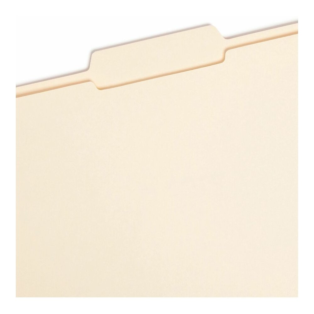 Smead 1/3 Tab Cut Letter Recycled Top Tab File Folder - 8 1/2" x 11" - 3/4" Expansion - Top Tab Location - Center Tab Position - 11 pt. - 2 Plys - Manila - Reinforced, Durable, Reinforced Tab, Rounded. Picture 8