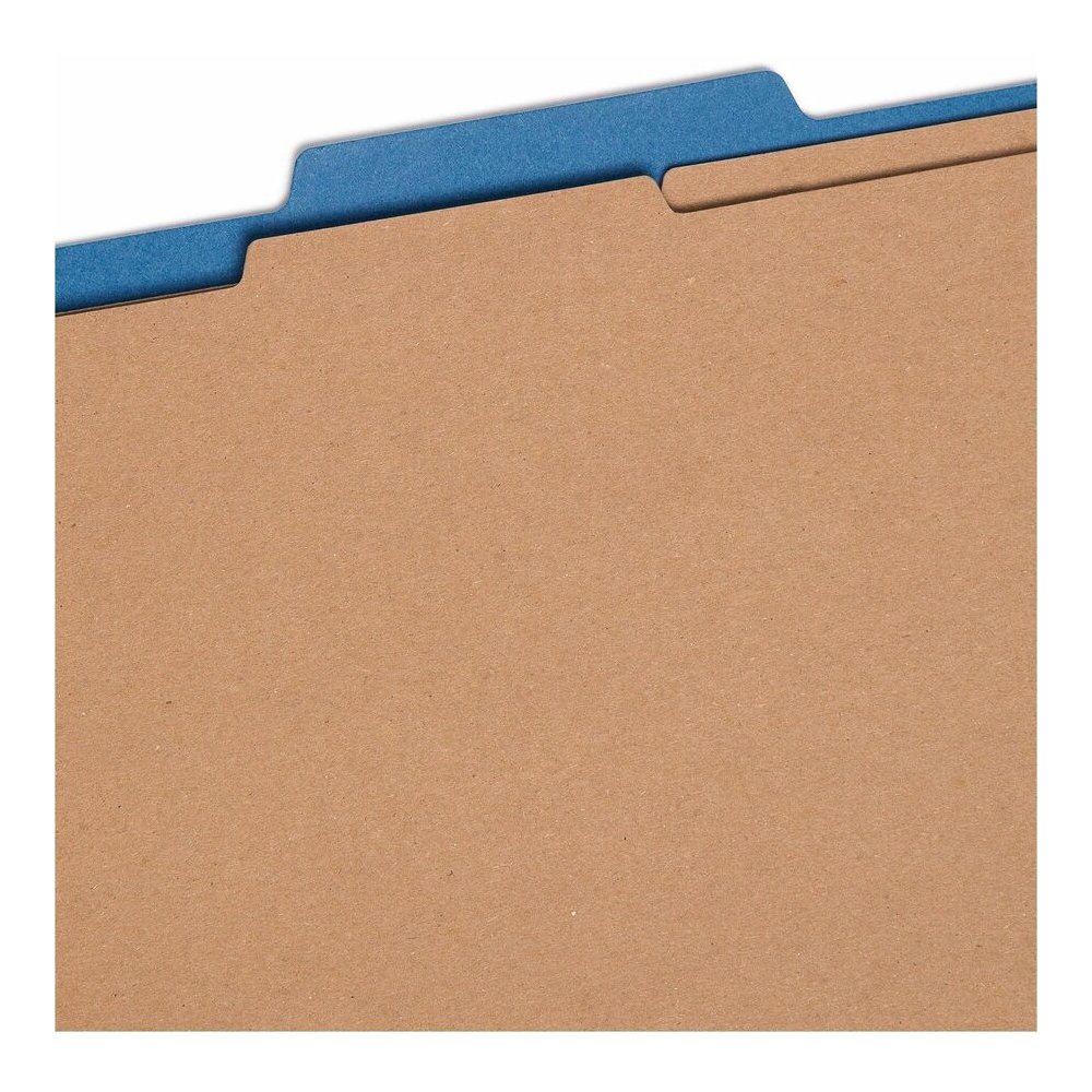 Smead SafeSHIELD 2/5 Tab Cut Letter Recycled Classification Folder - 8 1/2" x 11" - 2" Expansion - 2 x 2S Fastener - 2" for Folder - Top Tab Location - Right of Center Tab Position - 2 Divider - 25 pt. Picture 10