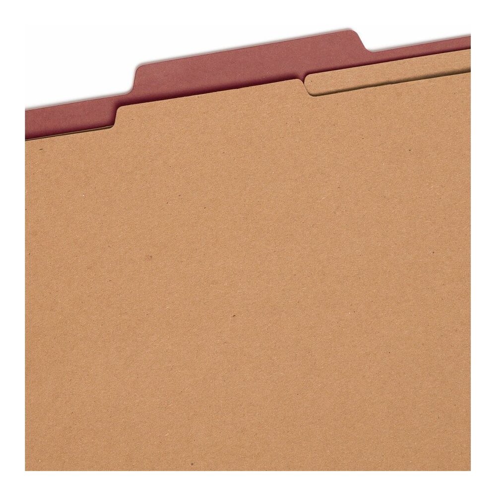 Smead SafeSHIELD 2/5 Tab Cut Letter Recycled Classification Folder - 8 1/2" x 11" - 2" Expansion - 2 x 2S Fastener - 2" for Folder - Top Tab Location - Right of Center Tab Position - 2 Divider - 25 pt. Picture 8