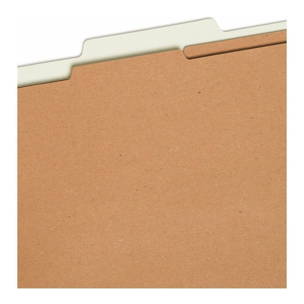Smead SafeSHIELD 2/5 Tab Cut Letter Recycled Classification Folder - 8 1/2" x 11" - 2" Expansion - 2 x 2S Fastener - 2" for Folder - Top Tab Location - Right of Center Tab Position - 2 Divider - 25 pt. Picture 7