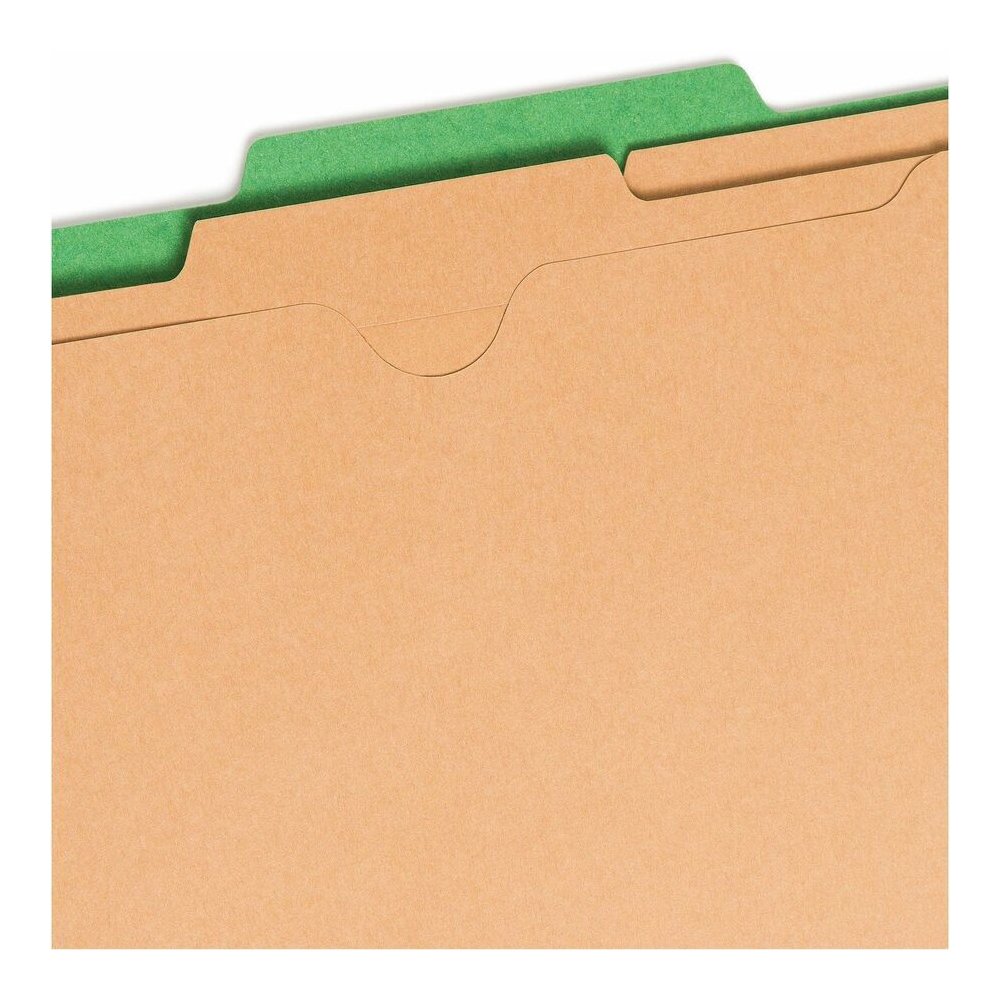 Smead SafeSHIELD 2/5 Tab Cut Letter Recycled Classification Folder - 8 1/2" x 11" - 2" Expansion - 2 x 2S Fastener - 2" for Folder - 2 Pocket - Top Tab Location - Right of Center Tab Position - 2 Divi. Picture 7