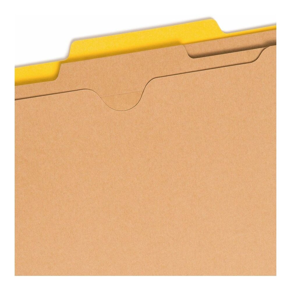 Smead SafeSHIELD 2/5 Tab Cut Letter Recycled Classification Folder - 8 1/2" x 11" - 2" Expansion - 2 x 2S Fastener - 2" for Folder - 2 Pocket - Top Tab Location - Right of Center Tab Position - 2 Divi. Picture 10